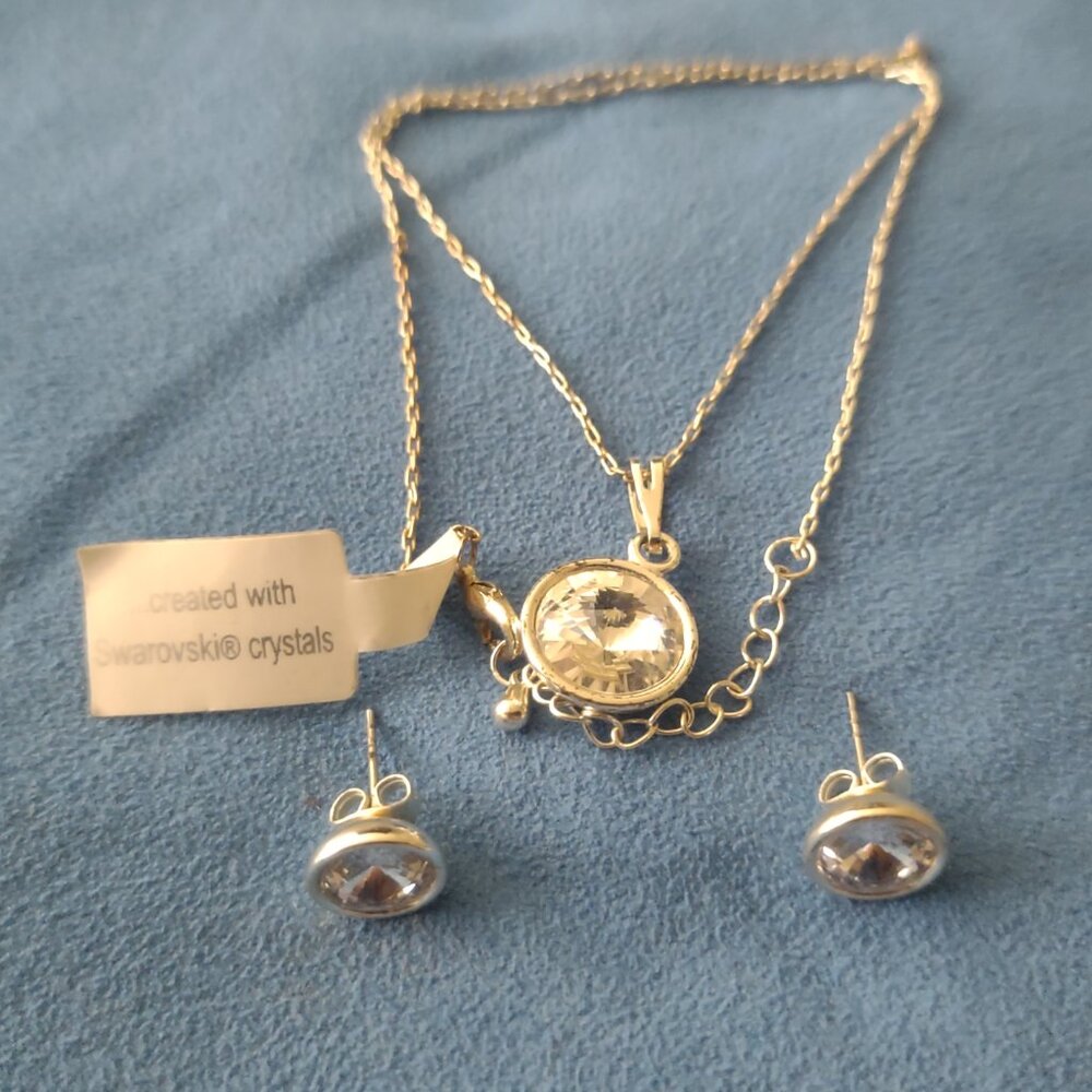 Swarovski Crystal Silver Jewelry Set